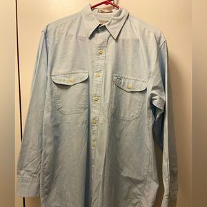 Lord And Taylor Kensington Collection Blue Long Sleeve Button Up Shirt Size M